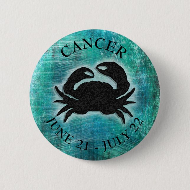 Macaron Rond 5 Cm Symbole Horoscope Cancer Astrologie zodiaque (Devant)