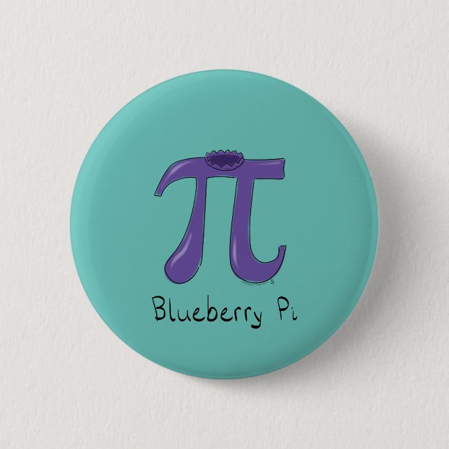 Macaron Rond 5 Cm Symbole mignon Blueberry Pi (Devant)