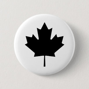 Macaron Rond 5 Cm Symbole national canadien du Canada de feuille