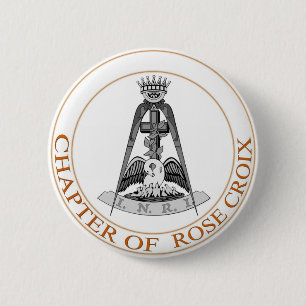 Macaron Rond 5 Cm Symbole rose de Croix