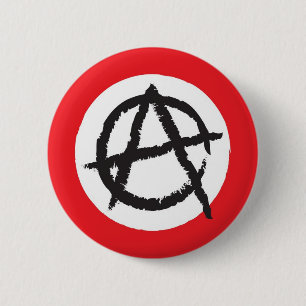 Macaron Rond 5 Cm Symbole rouge, blanc et noir de signe de drapeau
