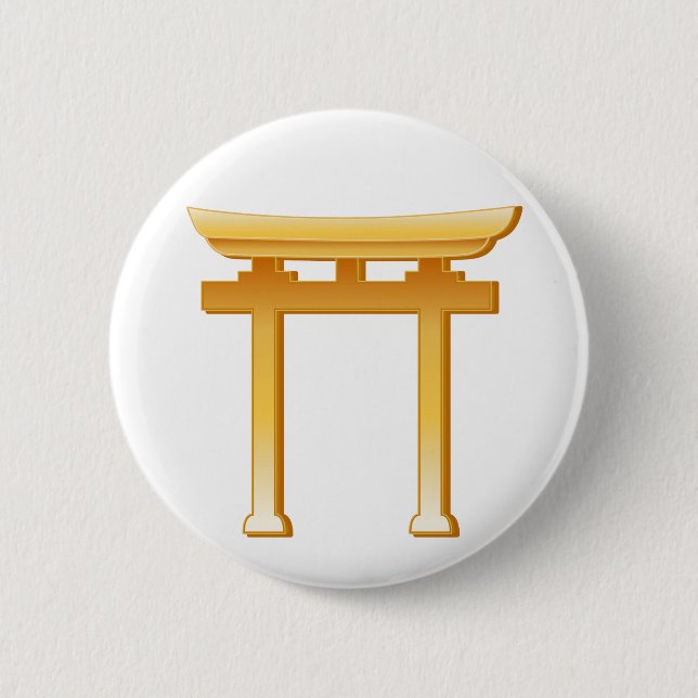 Macaron Rond 5 Cm Symbole shinto (Devant)