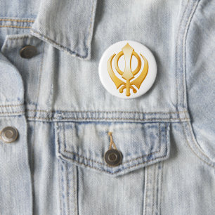 Macaron Rond 5 Cm Symbole sikh