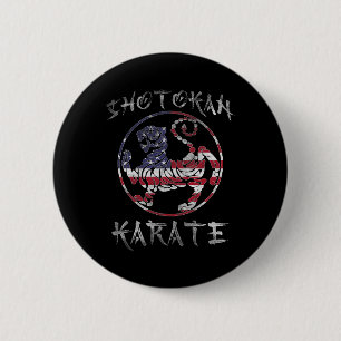 Macaron Rond 5 Cm Symbole tigre karaté Shotokan Usa Squad Martial Ar