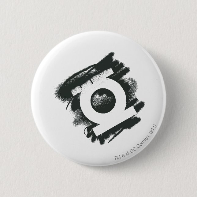 Macaron Rond 5 Cm Symbole vert de jet de lanterne (Devant)