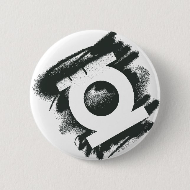 Macaron Rond 5 Cm Symbole vert de jet de lanterne (Devant)