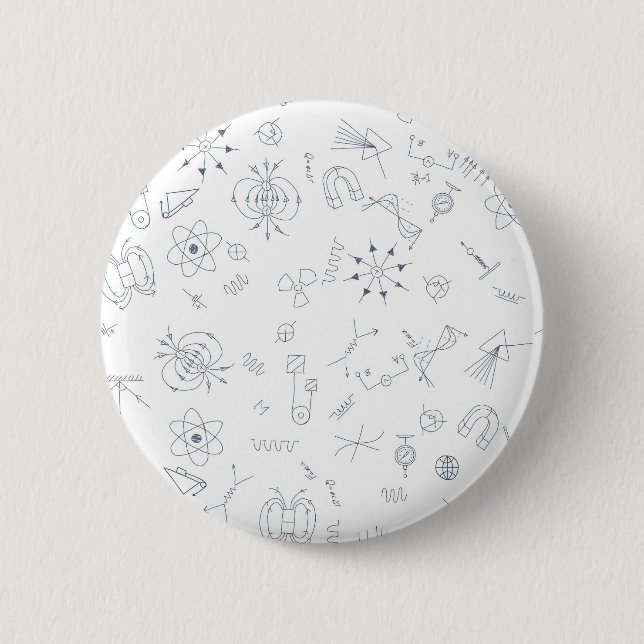 Macaron Rond 5 Cm Symboles scientifiques en physique motif (Devant)