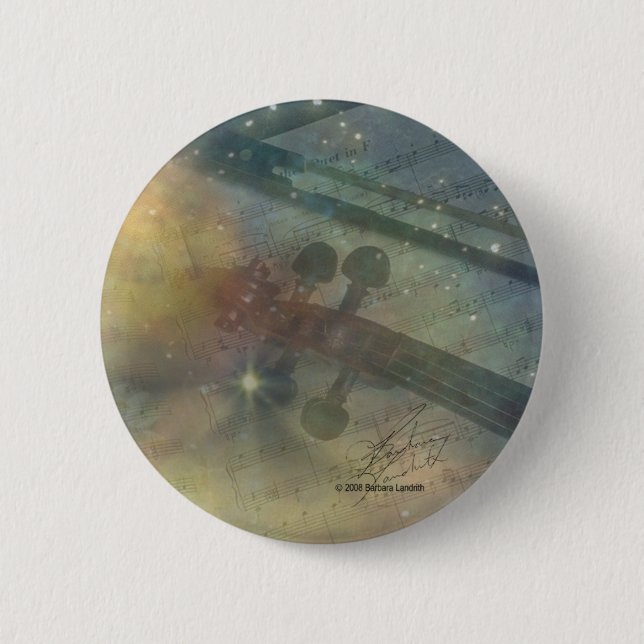 Macaron Rond 5 Cm Symphonie des étoiles (Devant)