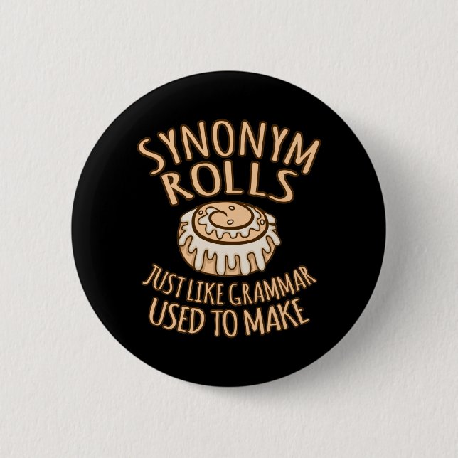 Macaron Rond 5 Cm Synonym Rolls Enseignant Langue Anglaise (Devant)