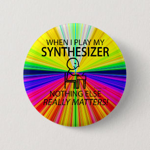 Macaron Rond 5 Cm Synthétiseur Rien D'Autre