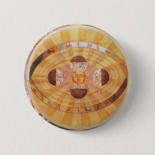 Macaron Rond 5 Cm Système solaire copernicien antique, Astronomie Vi