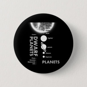 Macaron Rond 5 Cm Système solaire - Planètes naines Cadeau T Chemise