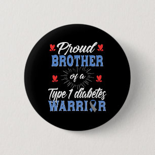 Macaron Rond 5 Cm T1d Fière Frère Diabète Sensibilisation Type 1 Ins