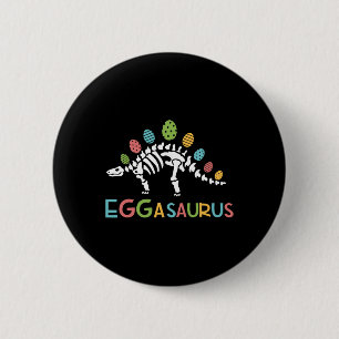 Macaron Rond 5 Cm T Eggasaurus Pâques Stegosaurus Dinosaure Garçons 