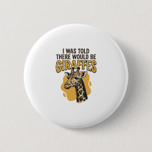Macaron Rond 5 Cm T-shirt à motif de girafe amusant avec gravure vin