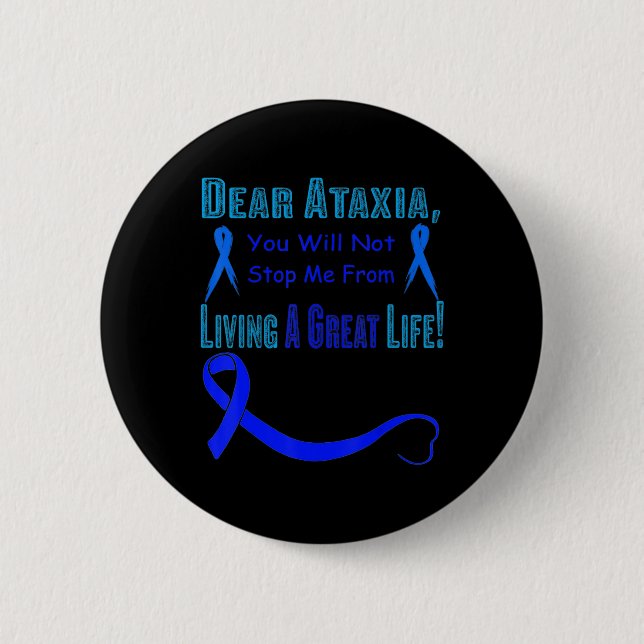Macaron Rond 5 Cm T-shirt Ataxia Awareness107 (Devant)