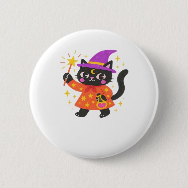 Macaron Rond 5 Cm T-Shirt classique chatte celestial étincelant (Devant)