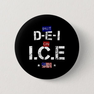 Macaron Rond 5 Cm T-shirt cool qui dit mettre Dei sur glace - Pro Tr