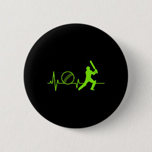 Macaron Rond 5 Cm T-shirt Cricket Pouls Cardiaque Tsman Conception P