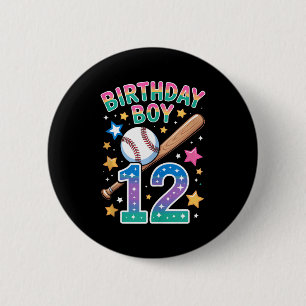 Macaron Rond 5 Cm T-shirt de baseball pour garçon d'anniversaire de