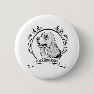 Macaron Rond 5 Cm T-shirt de Cockerspaniel
