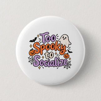 Macaron Rond 5 Cm T-shirt de design amusant d'Halloween : Trop effra