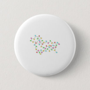 Macaron Rond 5 Cm T-shirt de Noël avec sapin et chiens teckel Cadeau