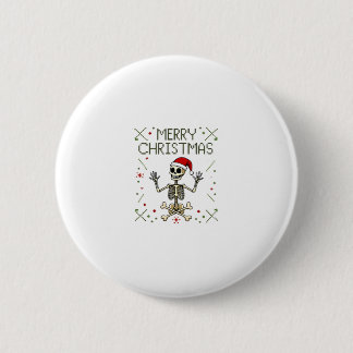 Macaron Rond 5 Cm T-shirt de Noël gothique crâne moche Rock