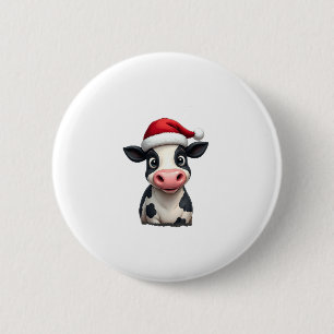 Macaron Rond 5 Cm T-shirt de Noël Pop Art vache colorée (3)