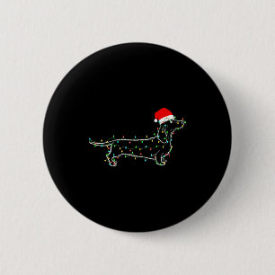 Macaron Rond 5 Cm T-shirt de Noël pour chien teckel avec arbre de No