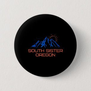 Macaron Rond 5 Cm T-shirt de randonnée South Sister Oregon pour l'es