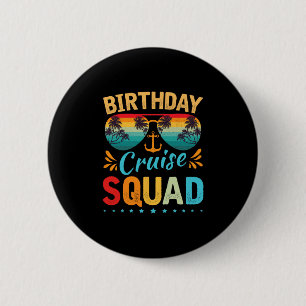 Macaron Rond 5 Cm T-Shirt d'équipe de croisière d'anniversaire Famil