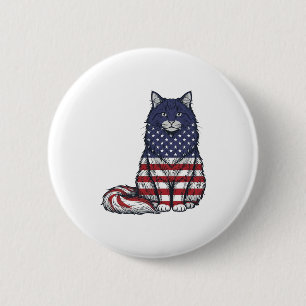 Macaron Rond 5 Cm T-shirt design avec gravure vintage de chat de dra