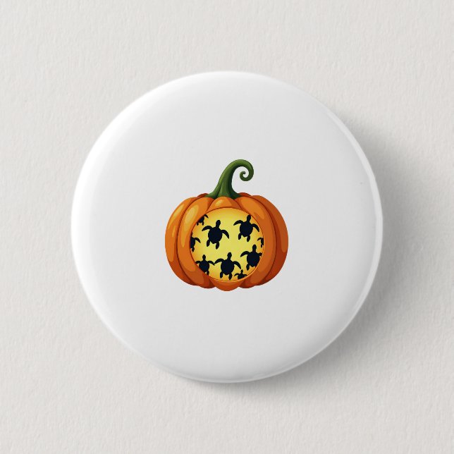 Macaron Rond 5 Cm T-shirt d'Halloween (Devant)