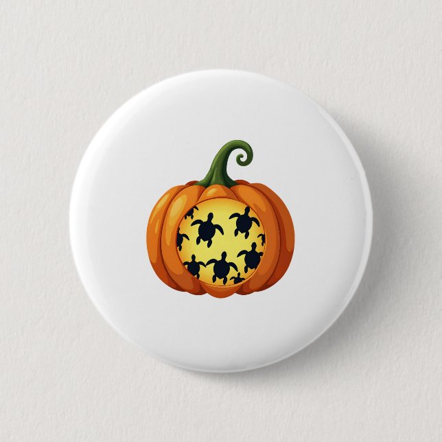 Macaron Rond 5 Cm T-shirt d'Halloween (Devant)