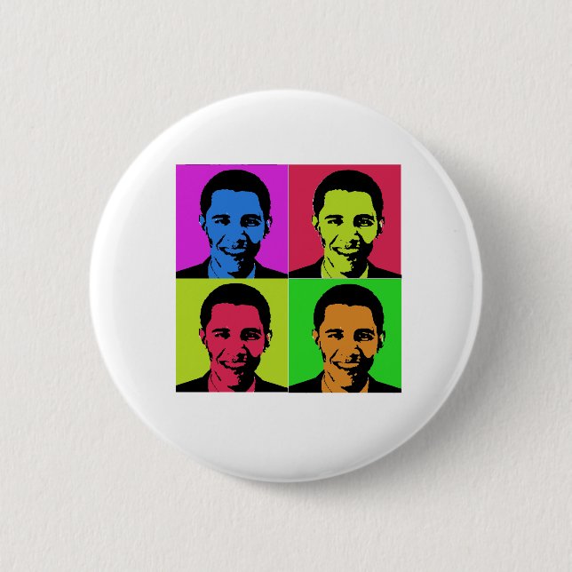 Macaron Rond 5 Cm T-shirt d'Obama (Devant)