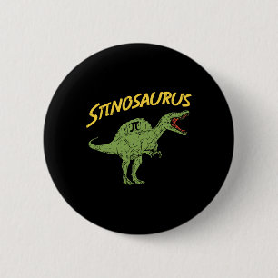 Macaron Rond 5 Cm T-shirt drôle de Spinosaurus pour la journée Pi de