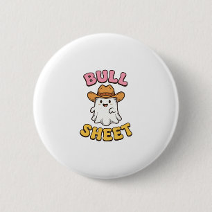 Macaron Rond 5 Cm T-shirt drôle vintage cow-boy fantôme mignon Bull