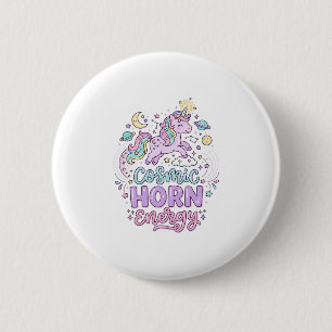 Macaron Rond 5 Cm T-shirt graphique pastel mignon énergie corne cosm