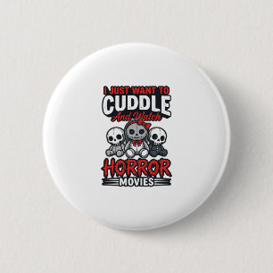 Macaron Rond 5 Cm T-shirt graphique vintage avec un design de film d