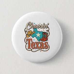 Macaron Rond 5 Cm T-shirt graphique vintage cowgirl Texas Western De