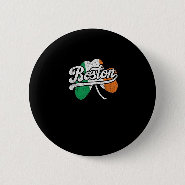 Macaron Rond 5 Cm T-shirt irlandais de Boston (Devant)