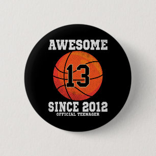 Macaron Rond 5 Cm T-shirt officiel pour fan de Sketll 13 ans pour so