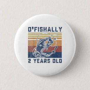 Macaron Rond 5 Cm T-shirt «Officiellement 2 ans» pour 2e anniversair