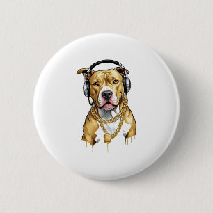 Macaron Rond 5 Cm T-shirt Pitbull style streetwear