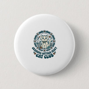 Macaron Rond 5 Cm T-shirt pour amateur de chat et d'artisanat Cottag