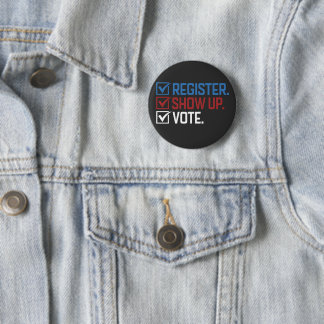 Macaron Rond 5 Cm T-Shirt S'inscrire Vote Apparition