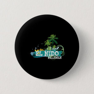Macaron Rond 5 Cm T-shirt souvenir de vacances El Nido Palawan Phill