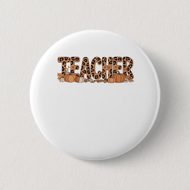 Macaron Rond 5 Cm T-shirt trop grand pour l'enseignant (Devant)