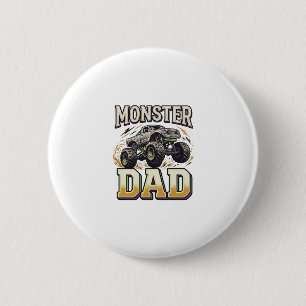 Macaron Rond 5 Cm T-shirt vectoriel vintage de camion monstre Papa m